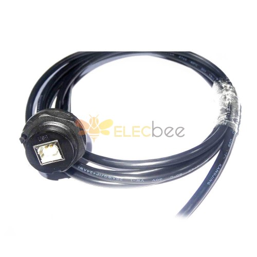 USB-Einbaumontage Wasserdicht 2.0 Typ B Buchse Formteil Kabel 1,55 m