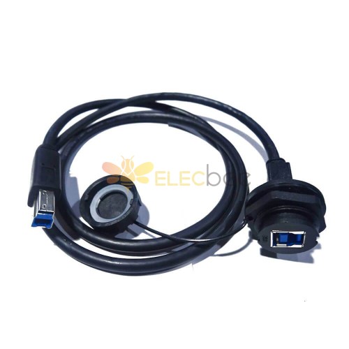 USB3.0B防水メス-オスIP67防水変換ケーブル
