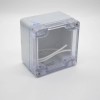 Caja de conexiones de plástico ABS 81 × 83 × 56 con cajas eléctricas de fijación de tornillo de cubierta transparente
