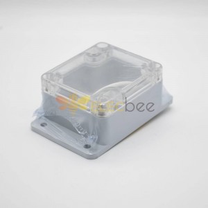 Les clôtures électriques enferment dans une boîte la couverture transparente de coque en plastique d'ABS 58×63×35 avec des oreilles