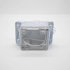 Elektrogehäuse Boxen 58 × 63 × 35 ABS-Kunststoffschale Transparente Abdeckung mit Ohren