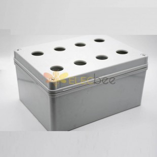 定制防水盒矩形8孔ABS塑料殼體螺絲固定密封接線盒
