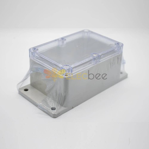 Boîte de jonction électrique Couvercle transparent en plastique ABS résistant aux intempéries 81 × 120 × 65 avec oreilles
