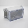 Caja de conexiones eléctricas Cubierta transparente de plástico ABS resistente a la intemperie 81 × 120 × 65 con orejas