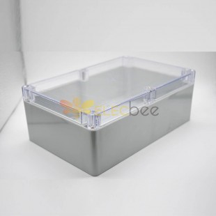 Grey Waterproof Junction Box With Transparent Cover Screw Fixation Electric Enclosures 230×150×85