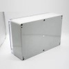 Graue wasserdichte Anschlussdose mit transparenter Abdeckung Schraubbefestigung Elektrogehäuse 230 × 150 × 85