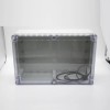 Graue wasserdichte Anschlussdose mit transparenter Abdeckung Schraubbefestigung Elektrogehäuse 230 × 150 × 85