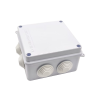 防水接線盒IP55矩形100×100×70 ABS塑料螺絲固定密封盒