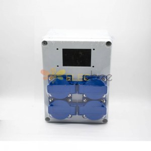工業防水插座箱螺絲固定4位插座顯示屏可定制ABS塑料外殼