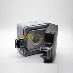 防水插座箱定制化ABS塑料壳体卡扣安装防溅户外电源插座盒