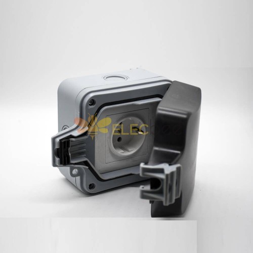 防水插座箱定制化ABS塑料壳体卡扣安装防溅户外电源插座盒
