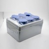 防水電気コンセントボックスABSプラスチックエンクロージャ6ポジションソケットネジ固定のカスタマイズ