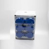 DIY 插座防水盒定制化殼體ABS塑料螺絲固定6位插座