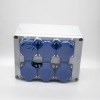 防水電気コンセントボックスABSプラスチックエンクロージャ6ポジションソケットネジ固定のカスタマイズ