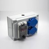 Caixa de soquete elétrica à prova d\'água Personalização ABS Shell Parafuso Fixação Soquete 2 posições com disjuntor