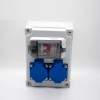 Wasserdichte Steckdosenbox Anpassung ABS Shell Schraubbefestigung 2-Positionen-Steckdose mit Unterbrecher