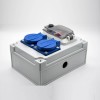 Caixa de soquete elétrica à prova d\'água Personalização ABS Shell Parafuso Fixação Soquete 2 posições com disjuntor