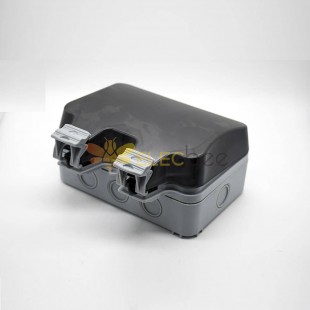Waterproof Outdoor Switch Box Customization Dual Port Switch + 3 Hole Socket Snap-in Installation