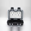 Waterproof Outdoor Switch Box Customization Dual Port Switch + 3 Hole Socket Snap-in Installation