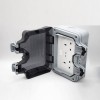 Anpassung des wasserdichten Schaltkastens für den Außenbereich Dual-Port-Schalter + 3-Loch-Steckdose Snap-In-Installation