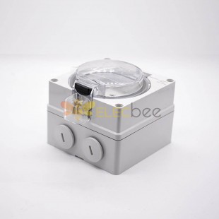 Weatherproof Outdoor Electrical Box Customization 5 Hole Socket With Transparent Cover