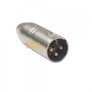 Vergoldeter Kupfer-XLR-3-Pin-Stecker auf versilbertes Kupfer-3,5-mm-Buchse-Adapter für Spiegelreflexkameras, Fotoausrüstung