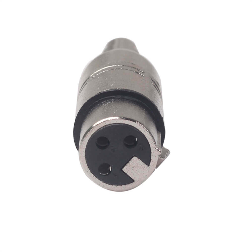 Adattatore audio per microfono mixer Mini XLR femmina da 3 pin a XLR femmina da 3 pin con guscio in lega di zinco