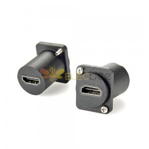 HDMI 母插座插座插孔面板安装 D 形面板安装连接器适配器