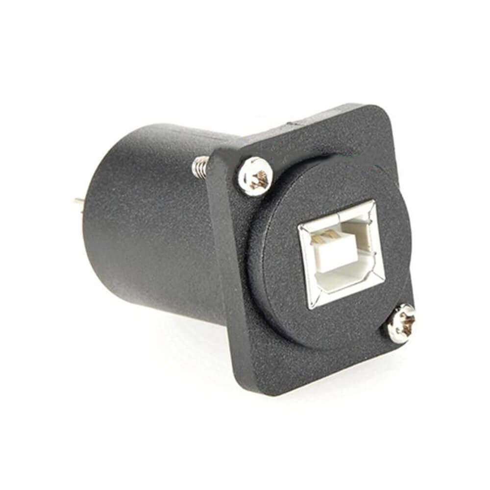 Adaptador de concha XLR em forma de D de montagem em painel USB tipo A a B com parafusos