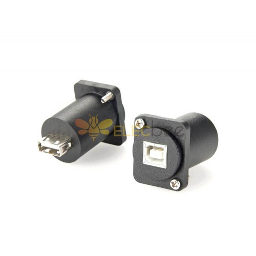 USB-Typ-A-auf-B-Panel-Montage-D-Form-XLR-Shell-Adapter mit Schrauben