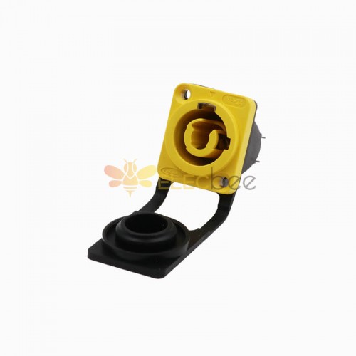 IP65 Waterproof 3 Pin Powercon Female Panel Mount Input 20A/250V Ac Power Jack Socket Chassis For Led Large Screen