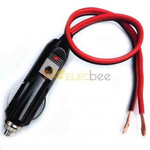 Bakelite High-Power Car Cigarette Lighter Plug Insurance Power Extension Cord Thickened Copper Wire 50Cm