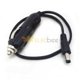 Car Cigarette To DC 55*21 Plug Male Car Charger Cigar Lighter Power Cable With Led 0.35M