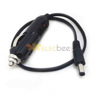 Car Cigarette To DC 55*21 Plug Male Car Charger Cigar Lighter Power Cable With Led 1M