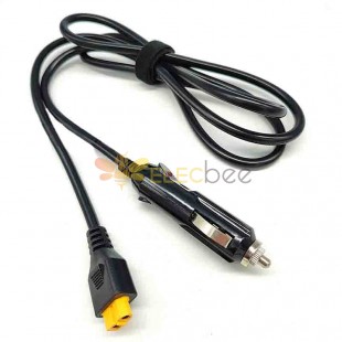 Power Cord 16AWG XT60 Female To Car Cigarette Lighter Charging 16AWG Round Black Cable 1M
