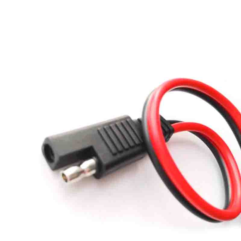 SAE To Car Cigarette Lighter Socket Battery Power Cable For Car Solar SAE 2 Pin Connector Cable 14Awg 0.3M