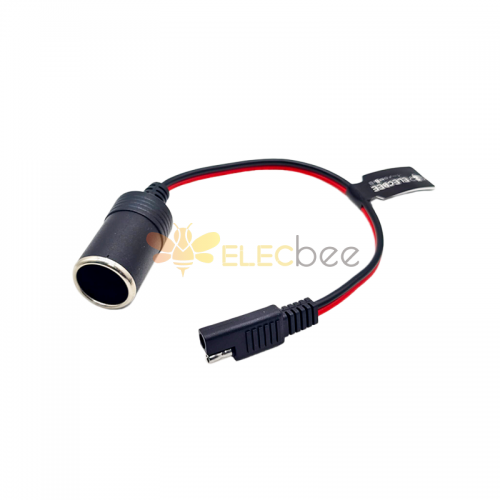Cable de alimentación de la batería del enchufe del encendedor de cigarrillos del coche SAE para el cable del conector de 2 pines SAE Solar del coche 14Awg 0,3 M