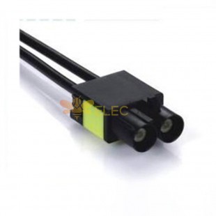 Fakra A Code Black Puertos duales Conector macho recto Suministro de radio para automóvil Cable de un solo extremo 0.5m