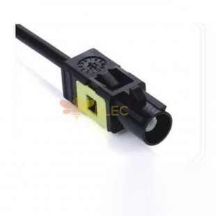 Fakra A Code Black Straight Male Connector Die Casting Car Radio Supply Single End Cable 0.5m