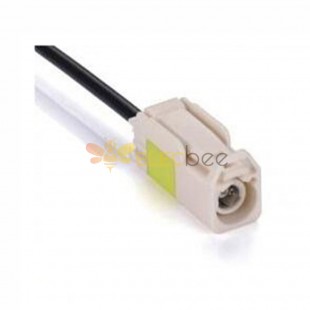 Fakra B Code White Straight Female Connector Stamping Radio Phantom Supply Single End Cable 0.5m