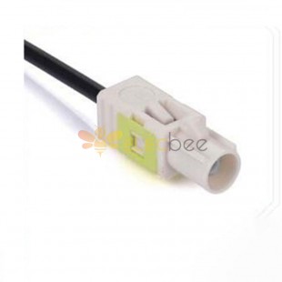 Fakra B Code White Straight Male Connector Die Casting Radio Phantom Supply Single End Cable 0.5m