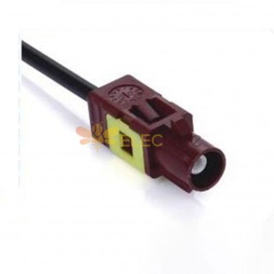 Fakra D Code Straight Male Connector Die Casting GSM Signal Single End Cable 0.5m