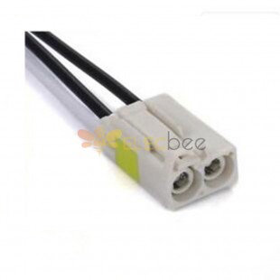 Fakra Dual Ports B Code White Straight Twin Female Connector Radio Phantom Supply Single End Cable 0.5m
