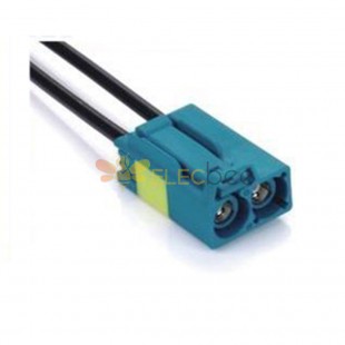 Fakra puertos duales código Z conector hembra recto señal GPS funcional Cable de un solo extremo 0,5 m