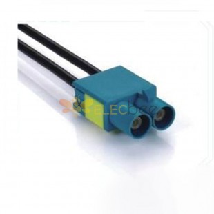 Fakra Dual Ports Z Code Прямой разъем-розетка Синий Функциональный GPS-сигнал Односторонний кабель 0,5 м