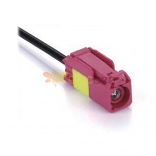 Fakra Straight Female Connector Stamping H Code Heather Violet GPS Telematics Navigation Single End Cable 0.5m