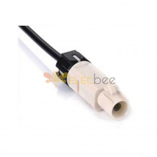 Fakra Waterproof B Code White Straight Male Connector Radio Phantom Supply Single End Cable 0.5m