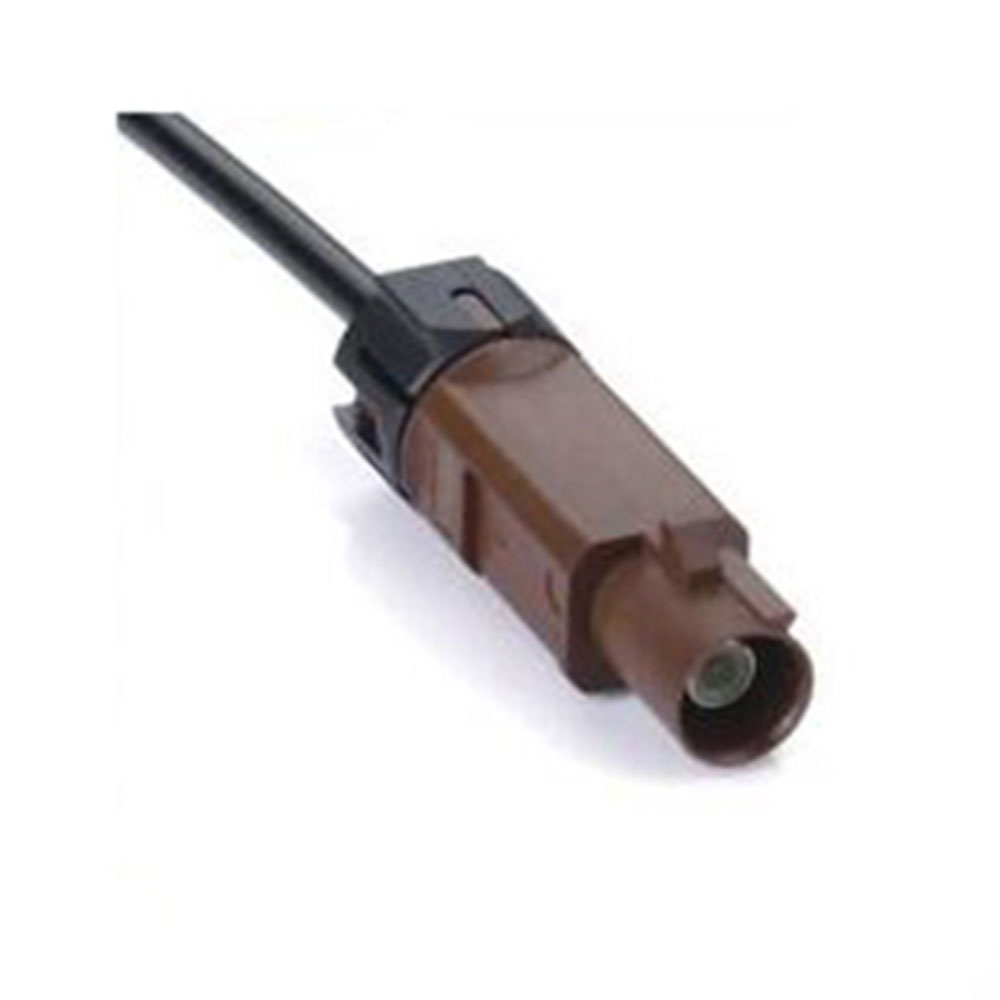 Fakra F型棕色防水直式公端連接器TV汽車信號單邊線0.5m