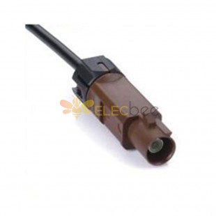 Fakra водонепроницаемый F код коричневый прямой штекер ТВ-сигнал одиночный конец кабеля 0,5 м