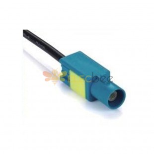 Fakra Z Code Straight Male Connector Water Blue Функциональный GPS-сигнал Односторонний кабель 0,5 м